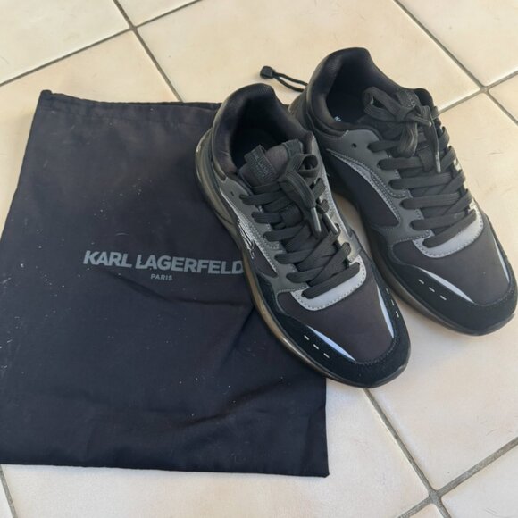 BRAND NEW Karl Lagerfeld Black Sneakers in Size 9.5 - Picture 7 of 10